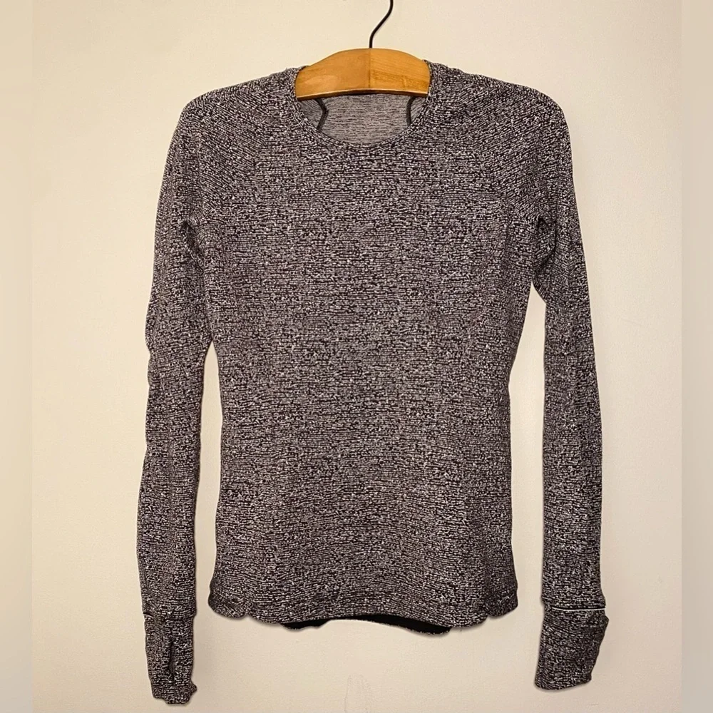 Lululemon Top Women’s 6 Runderful Long Sleeve Reconnect Jacquard Running Luon